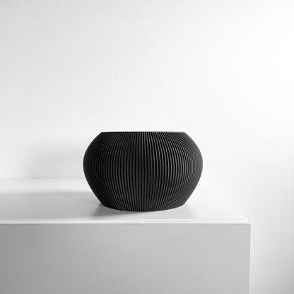 planter pot, sculptural indoor container, greenery holder, elegant desktop organizer