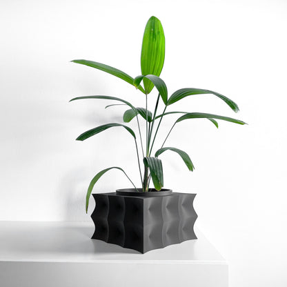 Planter Pot, Geometric Succulent Holder, Desktop Herb Vessel, Contemporary Display