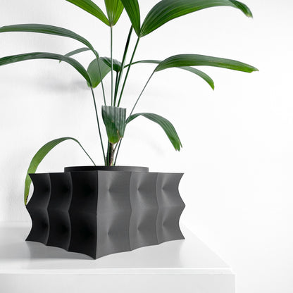 Planter Pot, Geometric Succulent Holder, Desktop Herb Vessel, Contemporary Display