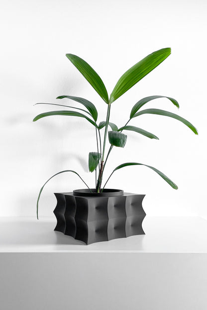 Planter Pot, Geometric Succulent Holder, Desktop Herb Vessel, Contemporary Display