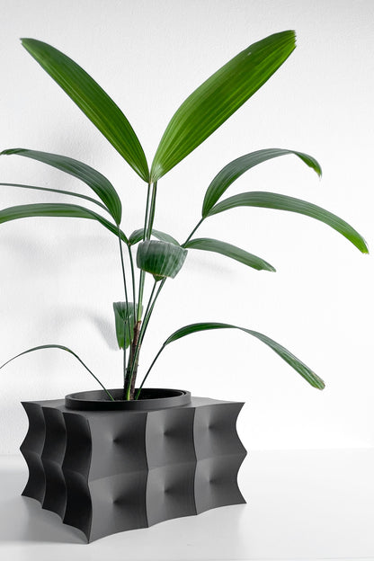 Planter Pot, Geometric Succulent Holder, Desktop Herb Vessel, Contemporary Display