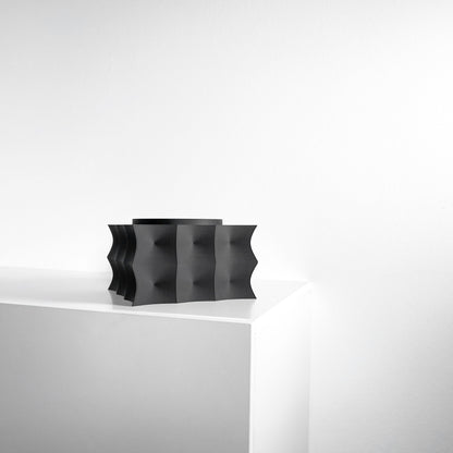 Planter Pot, Geometric Succulent Holder, Desktop Herb Vessel, Contemporary Display