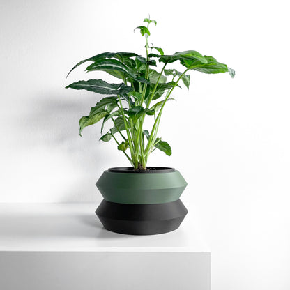 Planter Pot, Architectural Two-Color Matte-Finish, Scandinavian Minimalist Desk Organizer