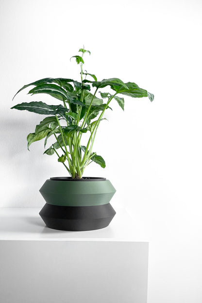 Planter Pot, Architectural Two-Color Matte-Finish, Scandinavian Minimalist Desk Organizer