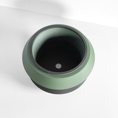 Planter Pot, Architectural Two-Color Matte-Finish, Scandinavian Minimalist Desk Organizer