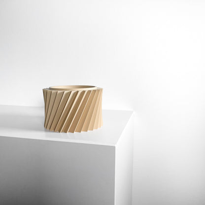 Succulent Planter, Geometric Sculptural Indoor Herb Vessel, Contemporary Workspace Organizer