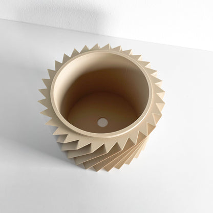 Succulent Planter, Geometric Sculptural Indoor Herb Vessel, Contemporary Workspace Organizer