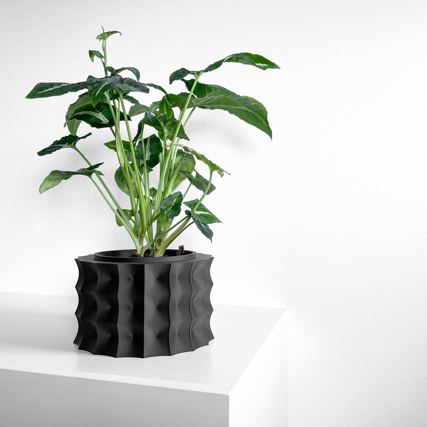 Planter Pot, Sculptural Desktop Herb Organizer, Modern Workspace Greenery Accent