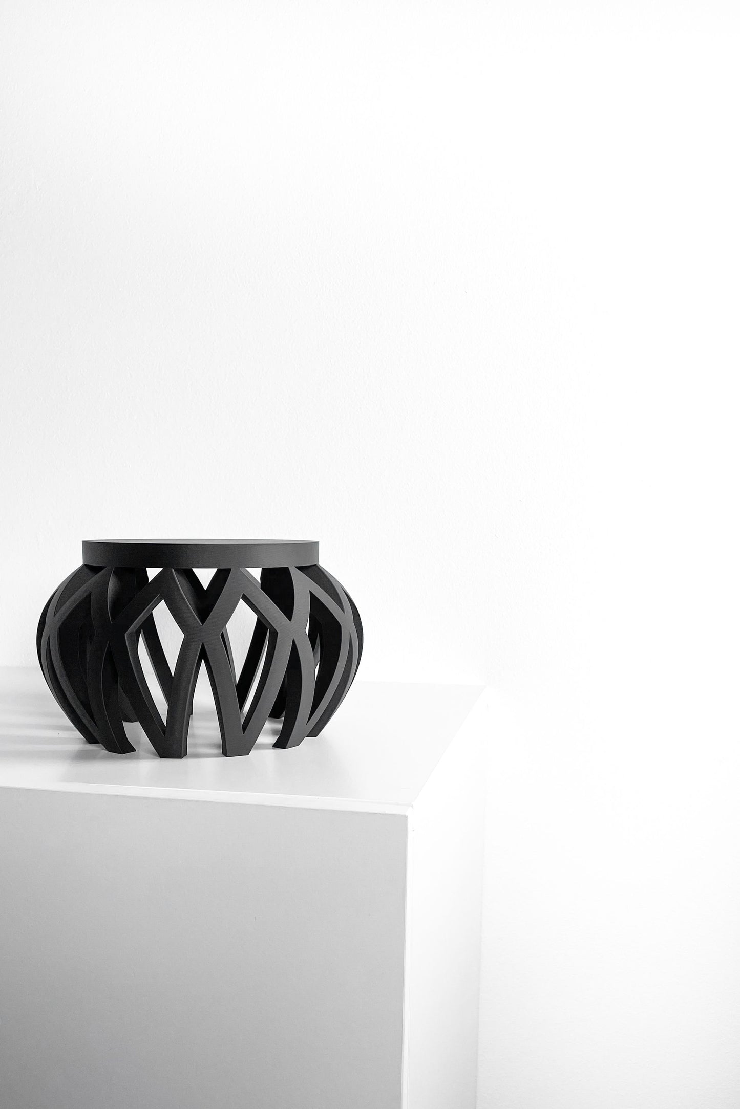 Plant Stand, Sculptural Pedestal for Houseplants, Compact Planter Riser Timeless, Minimal Decorative Flower Base