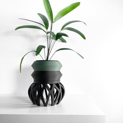 Plant Stand, Sculptural Pedestal for Houseplants, Compact Planter Riser Timeless, Minimal Decorative Flower Base