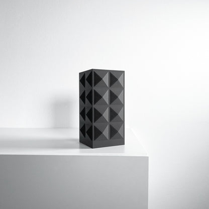 Original Artistic Vase, Square Tabletop Flower Holder, Contemporary Ceramic-Style Design, Art Deco, Stylish Decor