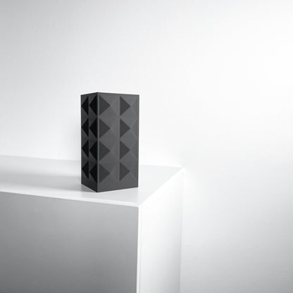 Original Artistic Vase, Square Tabletop Flower Holder, Contemporary Ceramic-Style Design, Art Deco, Stylish Decor