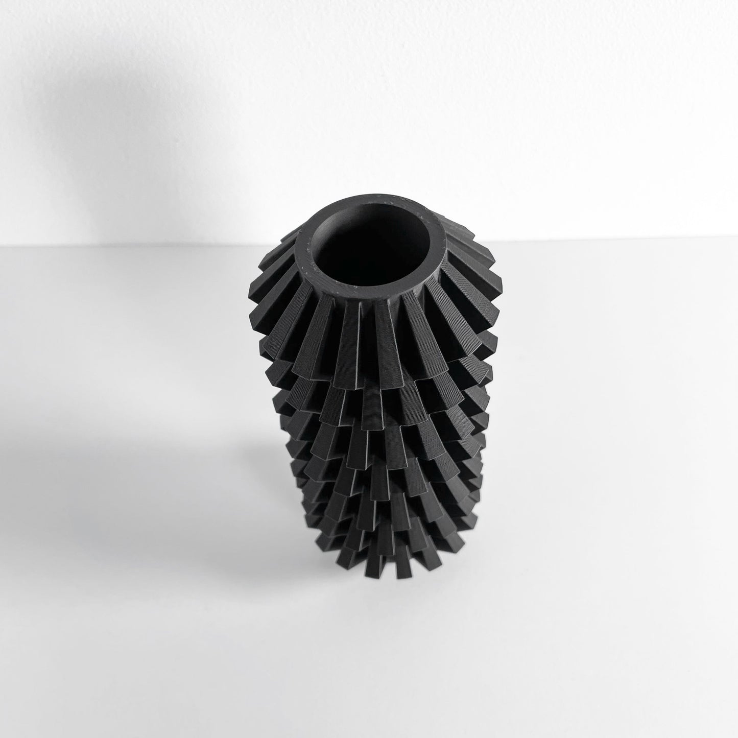 Modern Geometric Vase, Stylish Undulating Texture, Original Tabletop Flower Holder, Art Deco, Nordic Style