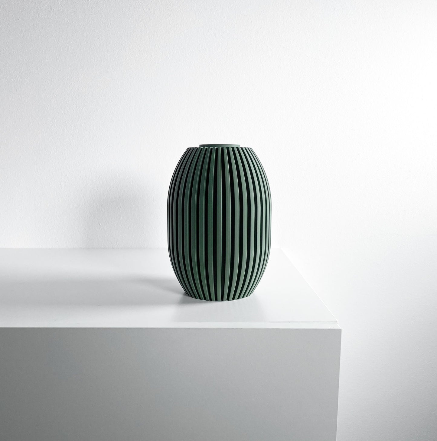 Modern Vase, Ribbed Decorative Vessel, Tabletop Organizer, Nordic Minimalist Accent