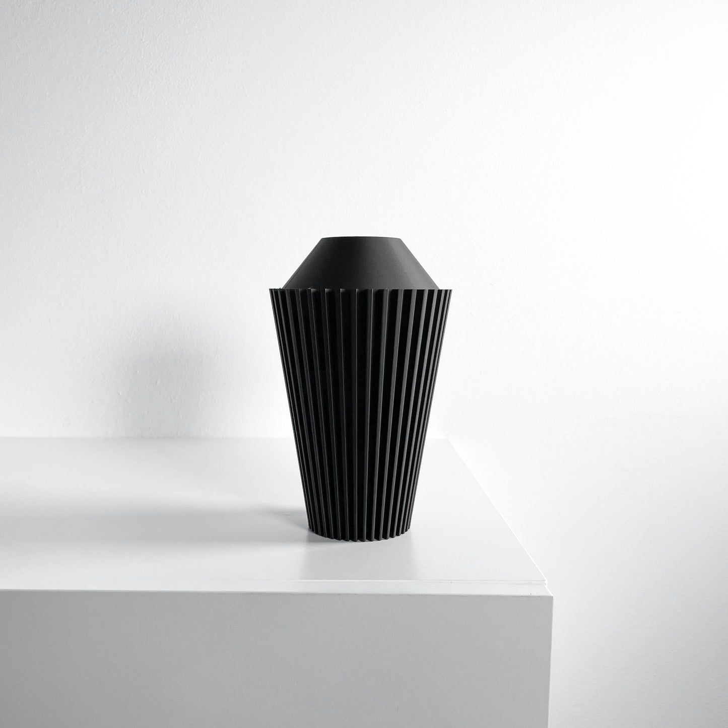 Tabletop Vase, Contemporary Ceramic Look Flower Holder, Sculptural Modern Display