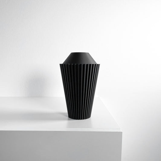 Tabletop Vase, Contemporary Ceramic Look Flower Holder, Sculptural Modern Display