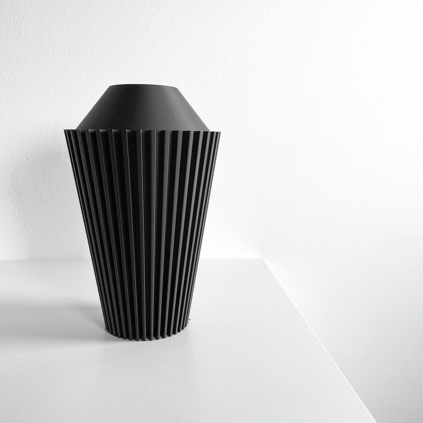 Tabletop Vase, Contemporary Ceramic Look Flower Holder, Sculptural Modern Display