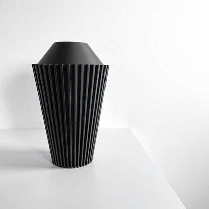 Tabletop Vase, Contemporary Ceramic Look Flower Holder, Sculptural Modern Display