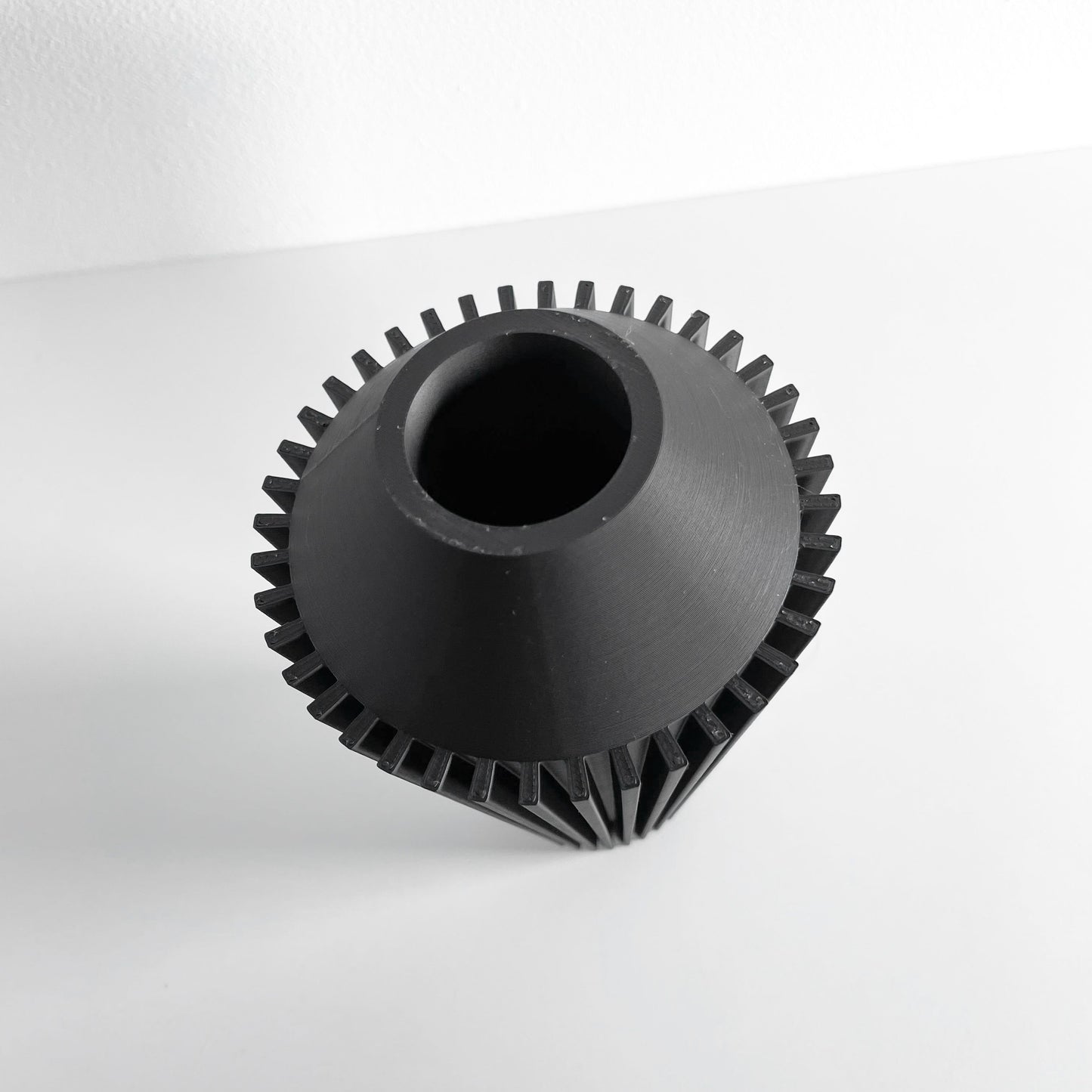 Tabletop Vase, Contemporary Ceramic Look Flower Holder, Sculptural Modern Display