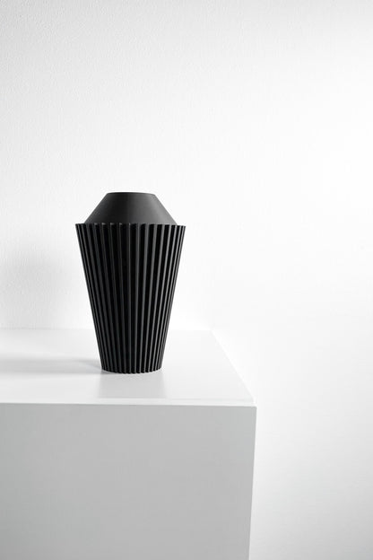 Tabletop Vase, Contemporary Ceramic Look Flower Holder, Sculptural Modern Display