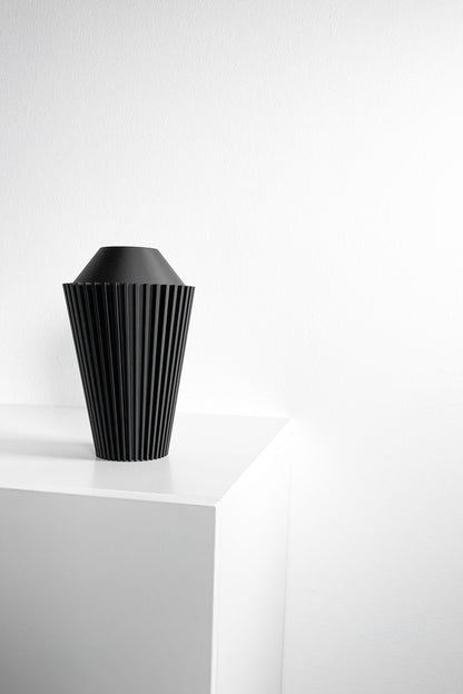 Tabletop Vase, Contemporary Ceramic Look Flower Holder, Sculptural Modern Display