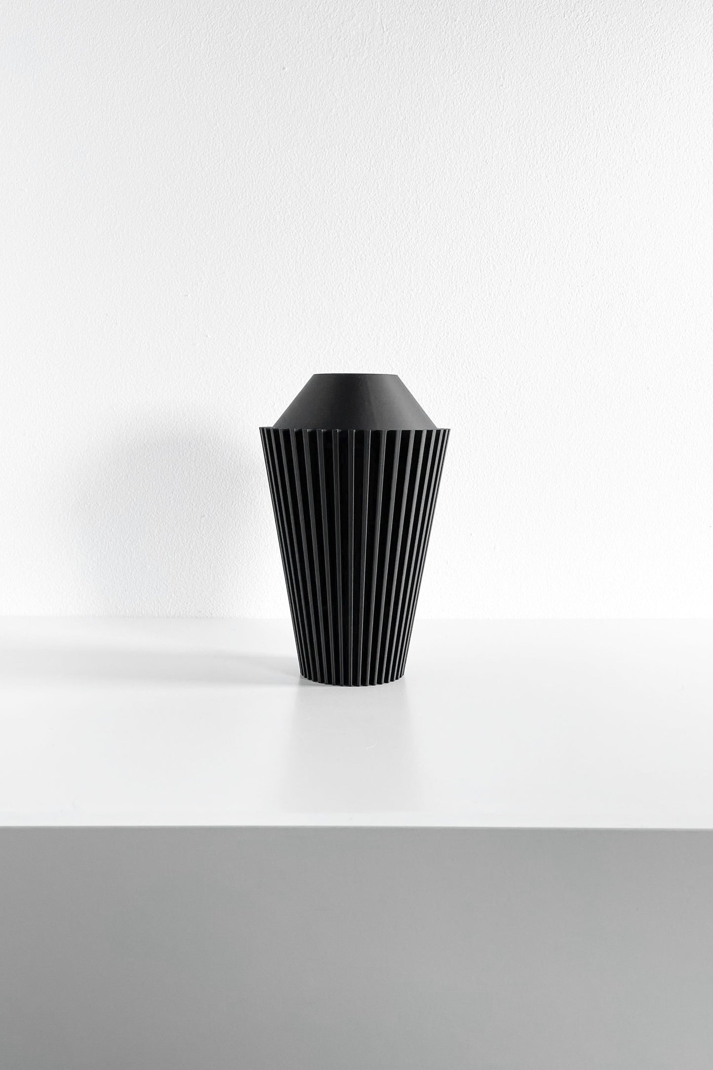 Tabletop Vase, Contemporary Ceramic Look Flower Holder, Sculptural Modern Display