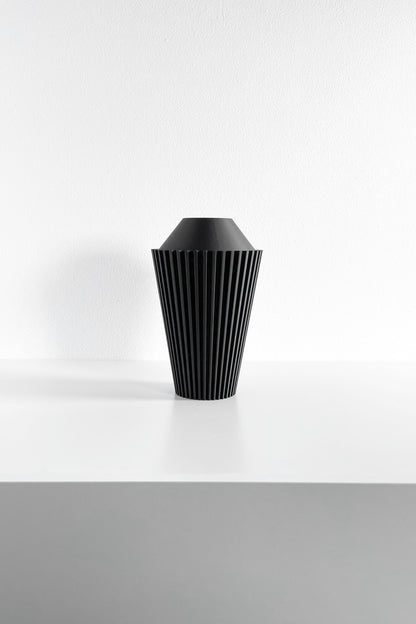 Tabletop Vase, Contemporary Ceramic Look Flower Holder, Sculptural Modern Display