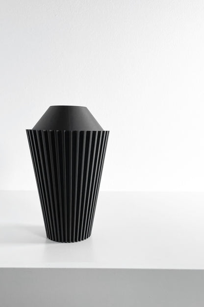 Tabletop Vase, Contemporary Ceramic Look Flower Holder, Sculptural Modern Display