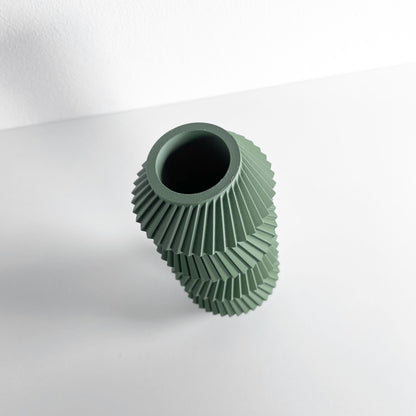 modern vase, minimalist curvilinear bud holder, scandinavian tabletop display, mantel