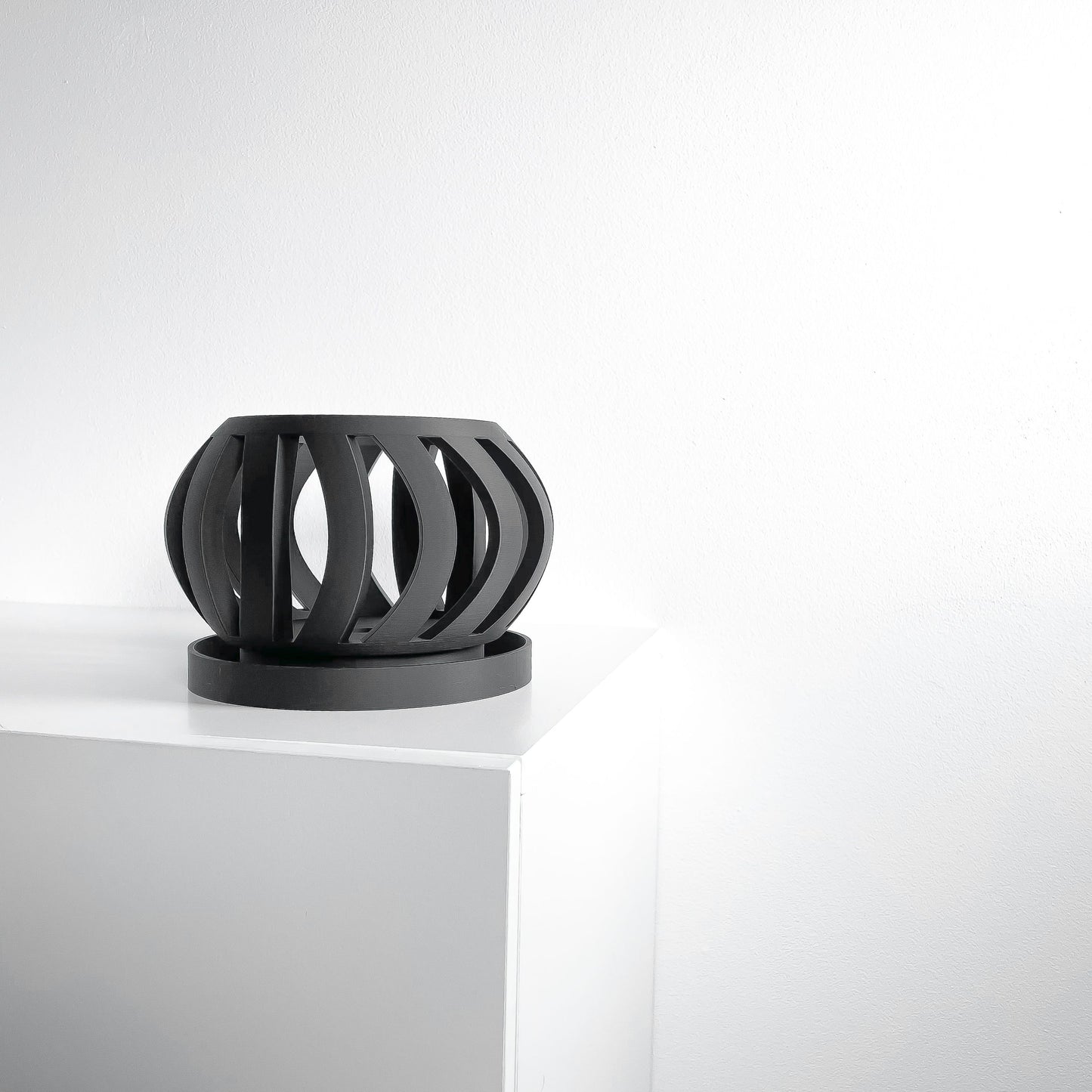 Orchid Planter, Root-View Lattice, Breathable Air-Pruning Vase, Minimalist Shelf Display