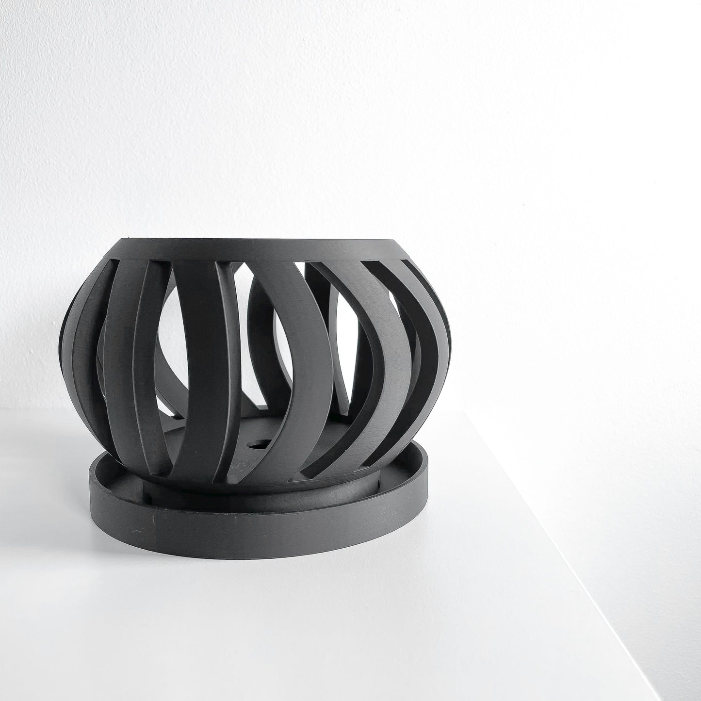 Orchid Planter, Root-View Lattice, Breathable Air-Pruning Vase, Minimalist Shelf Display