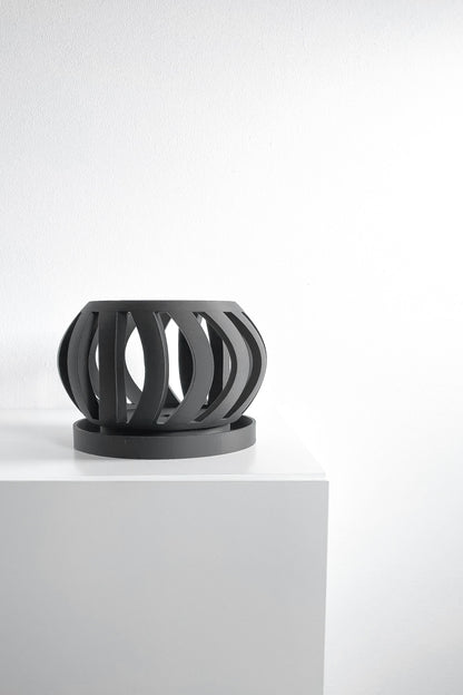 Orchid Planter, Root-View Lattice, Breathable Air-Pruning Vase, Minimalist Shelf Display