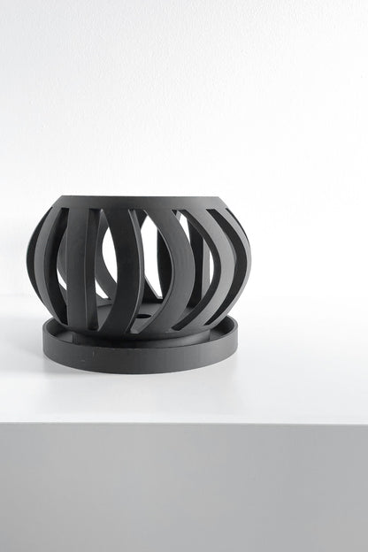 Orchid Planter, Root-View Lattice, Breathable Air-Pruning Vase, Minimalist Shelf Display