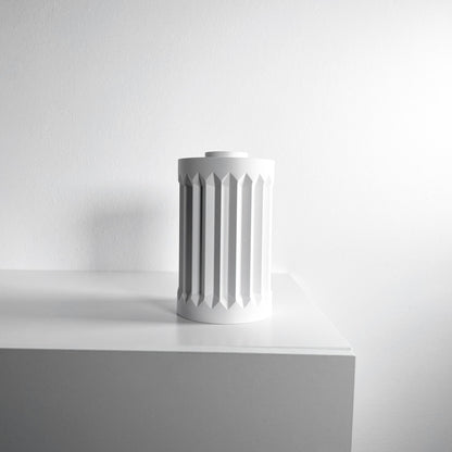 Geometric Vase, Architectural Sculptural Flower Holder, Modern Tabletop Decor Organizer