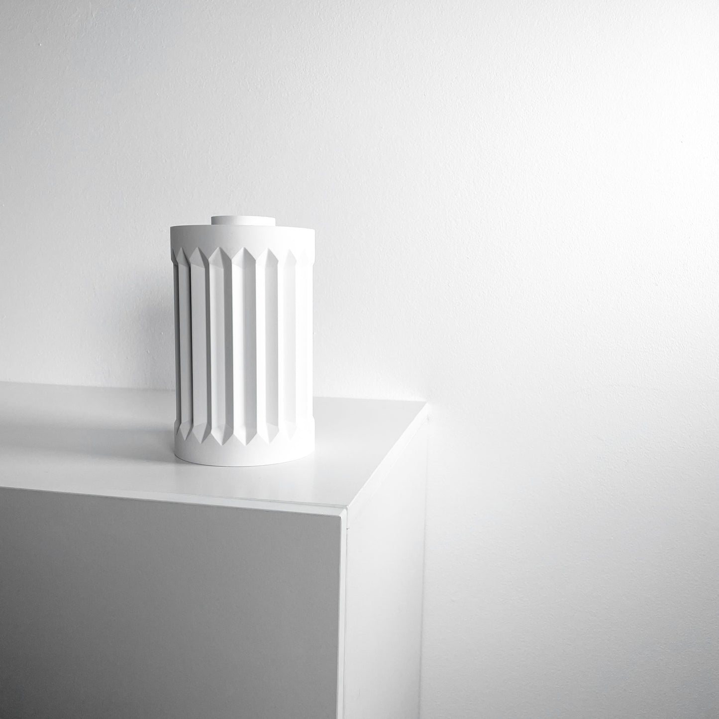 Geometric Vase, Architectural Sculptural Flower Holder, Modern Tabletop Decor Organizer