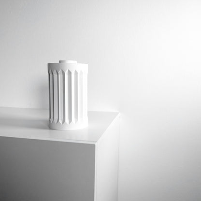 Geometric Vase, Architectural Sculptural Flower Holder, Modern Tabletop Decor Organizer