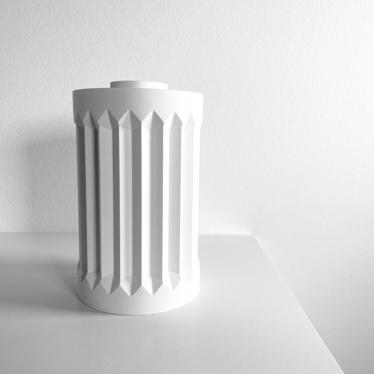 Geometric Vase, Architectural Sculptural Flower Holder, Modern Tabletop Decor Organizer