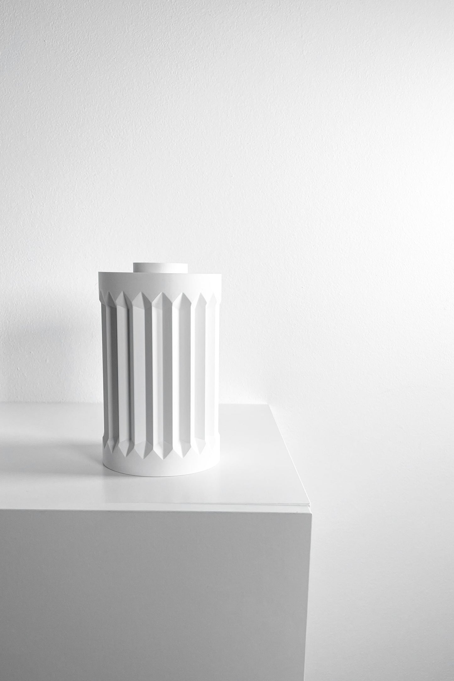 Geometric Vase, Architectural Sculptural Flower Holder, Modern Tabletop Decor Organizer