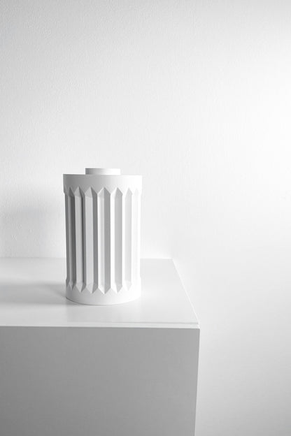 Geometric Vase, Architectural Sculptural Flower Holder, Modern Tabletop Decor Organizer