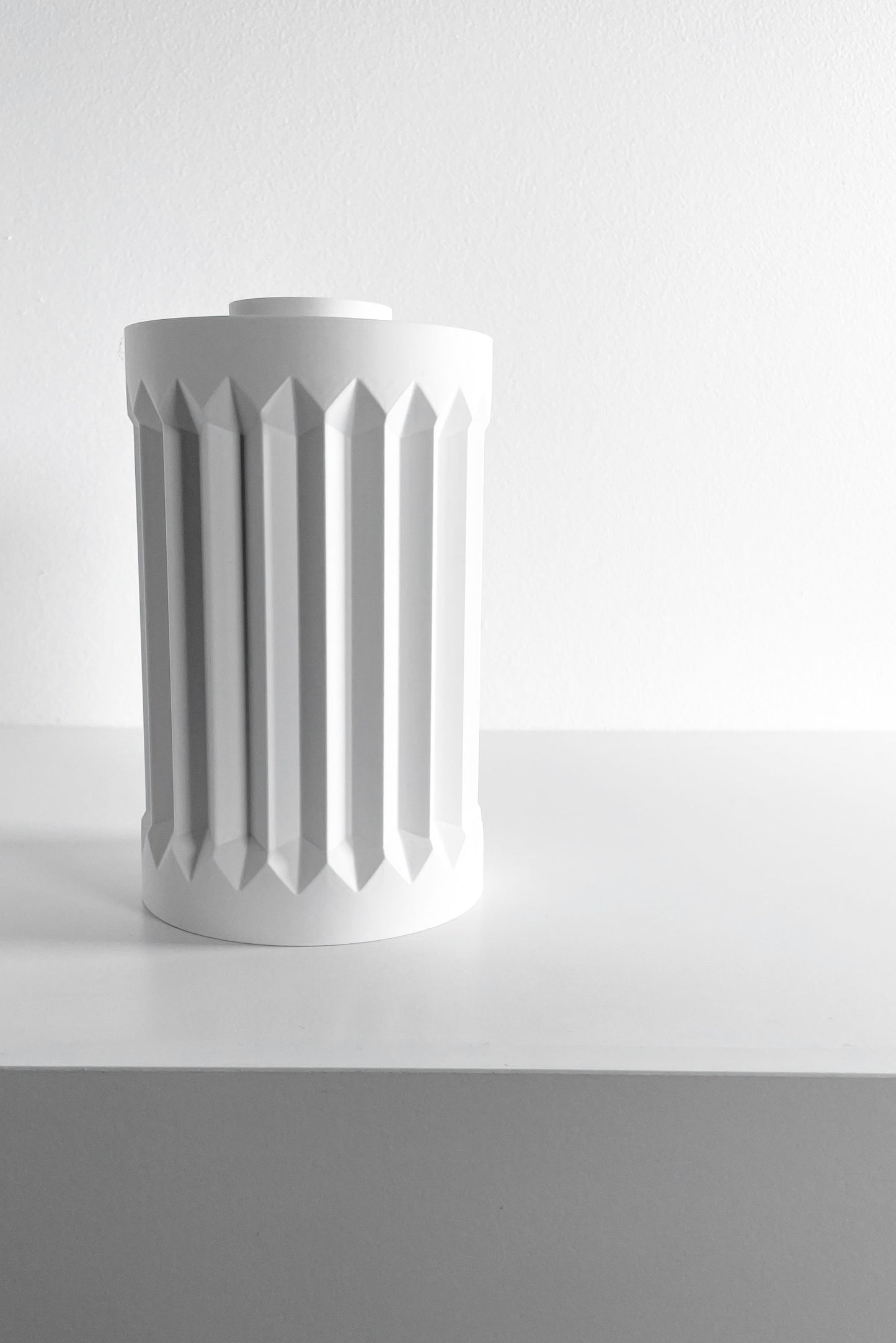 Geometric Vase, Architectural Sculptural Flower Holder, Modern Tabletop Decor Organizer