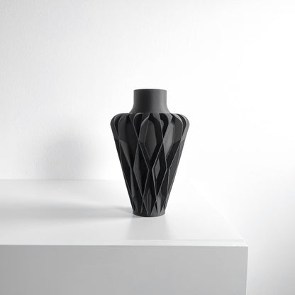 Modern Vase, Contemporary Sculptural Tabletop Vessel, Organic Curved Display Terracotta