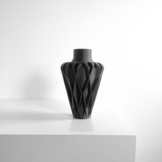 Modern Vase, Contemporary Sculptural Tabletop Vessel, Organic Curved Display Terracotta