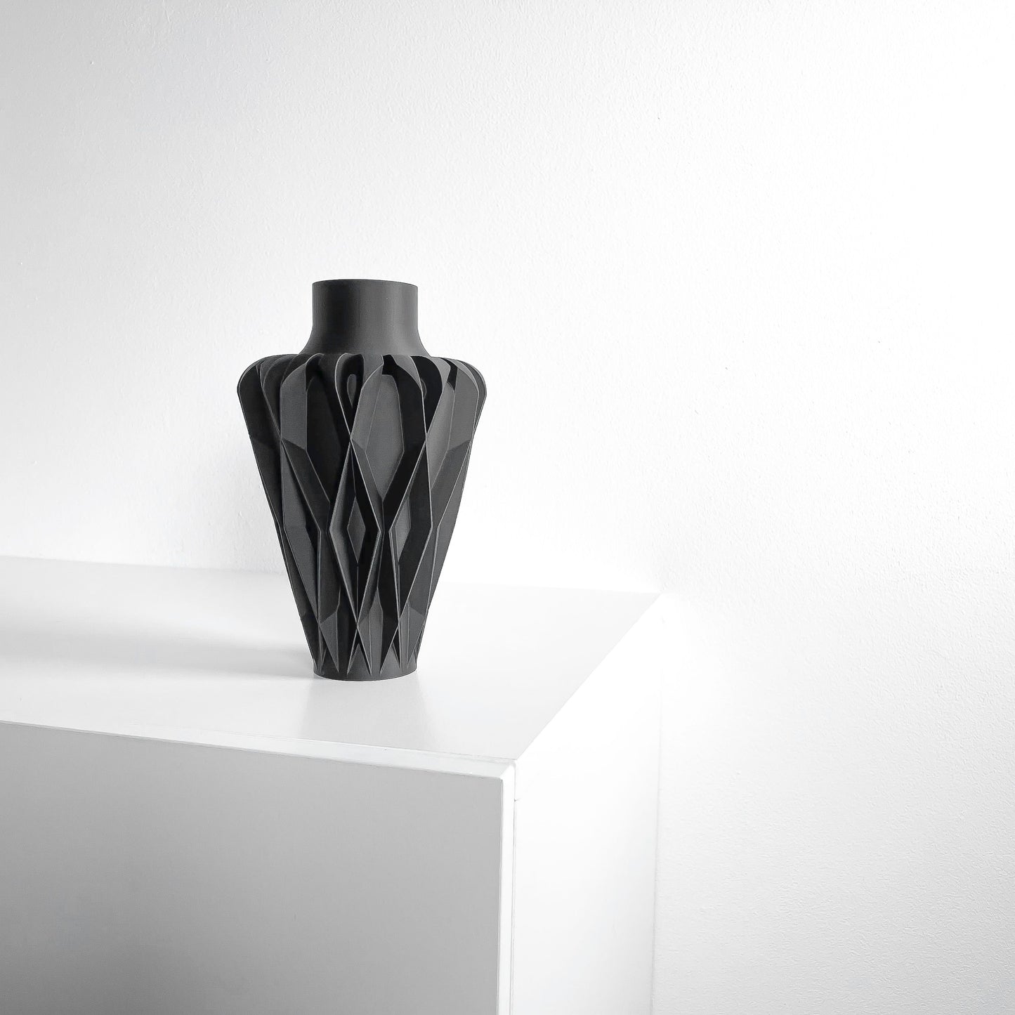 Modern Vase, Contemporary Sculptural Tabletop Vessel, Organic Curved Display Terracotta