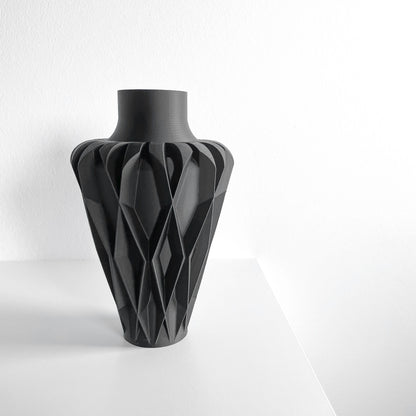 Modern Vase, Contemporary Sculptural Tabletop Vessel, Organic Curved Display Terracotta