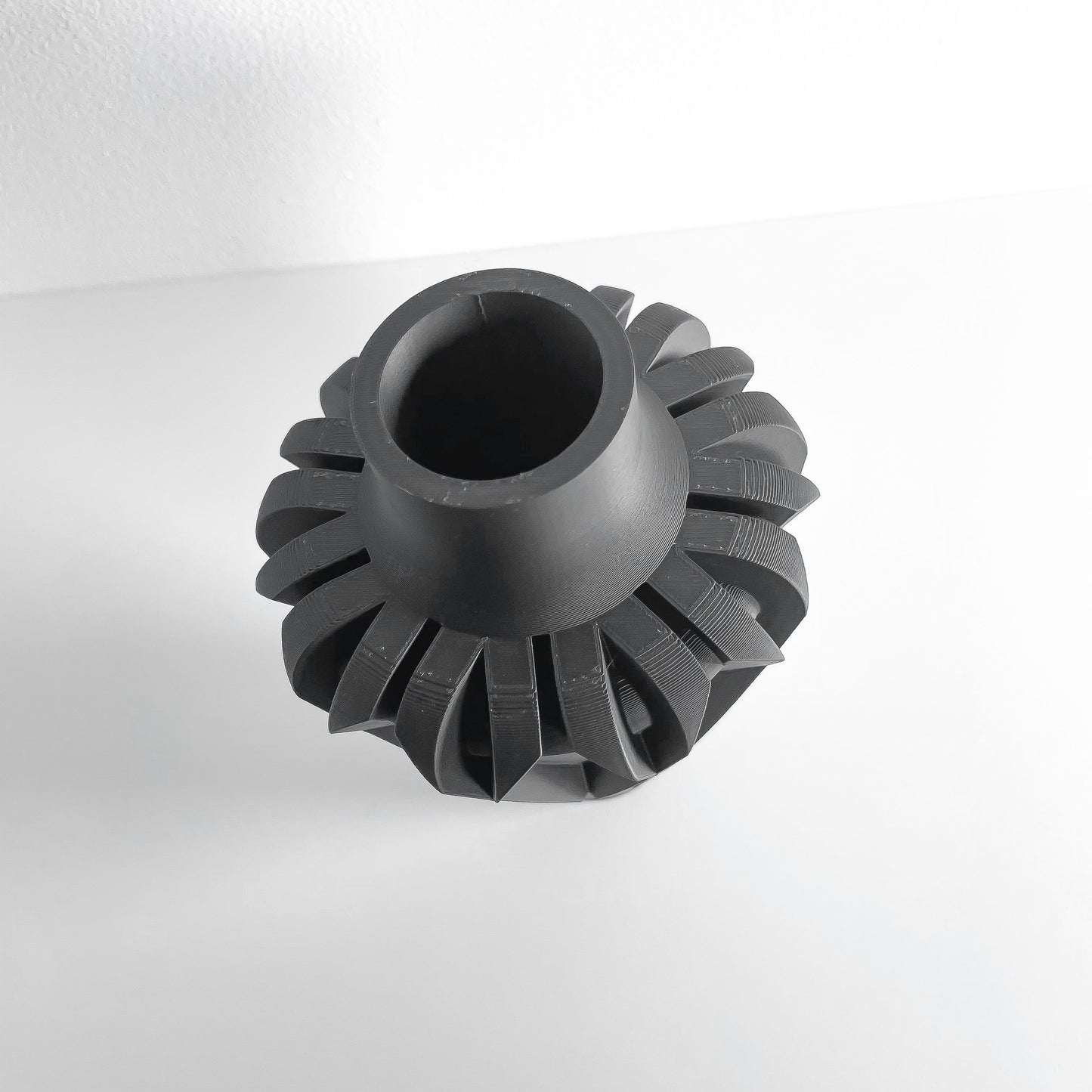 Modern Vase, Contemporary Sculptural Tabletop Vessel, Organic Curved Display Terracotta