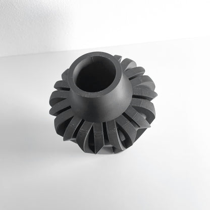 Modern Vase, Contemporary Sculptural Tabletop Vessel, Organic Curved Display Terracotta