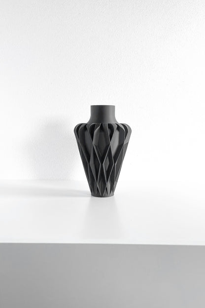 Modern Vase, Contemporary Sculptural Tabletop Vessel, Organic Curved Display Terracotta