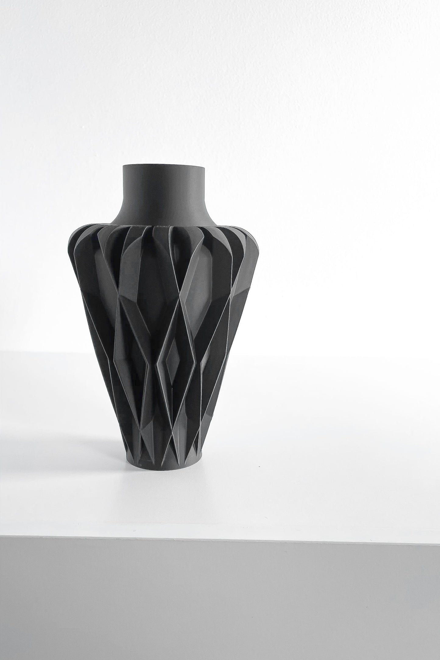Modern Vase, Contemporary Sculptural Tabletop Vessel, Organic Curved Display Terracotta