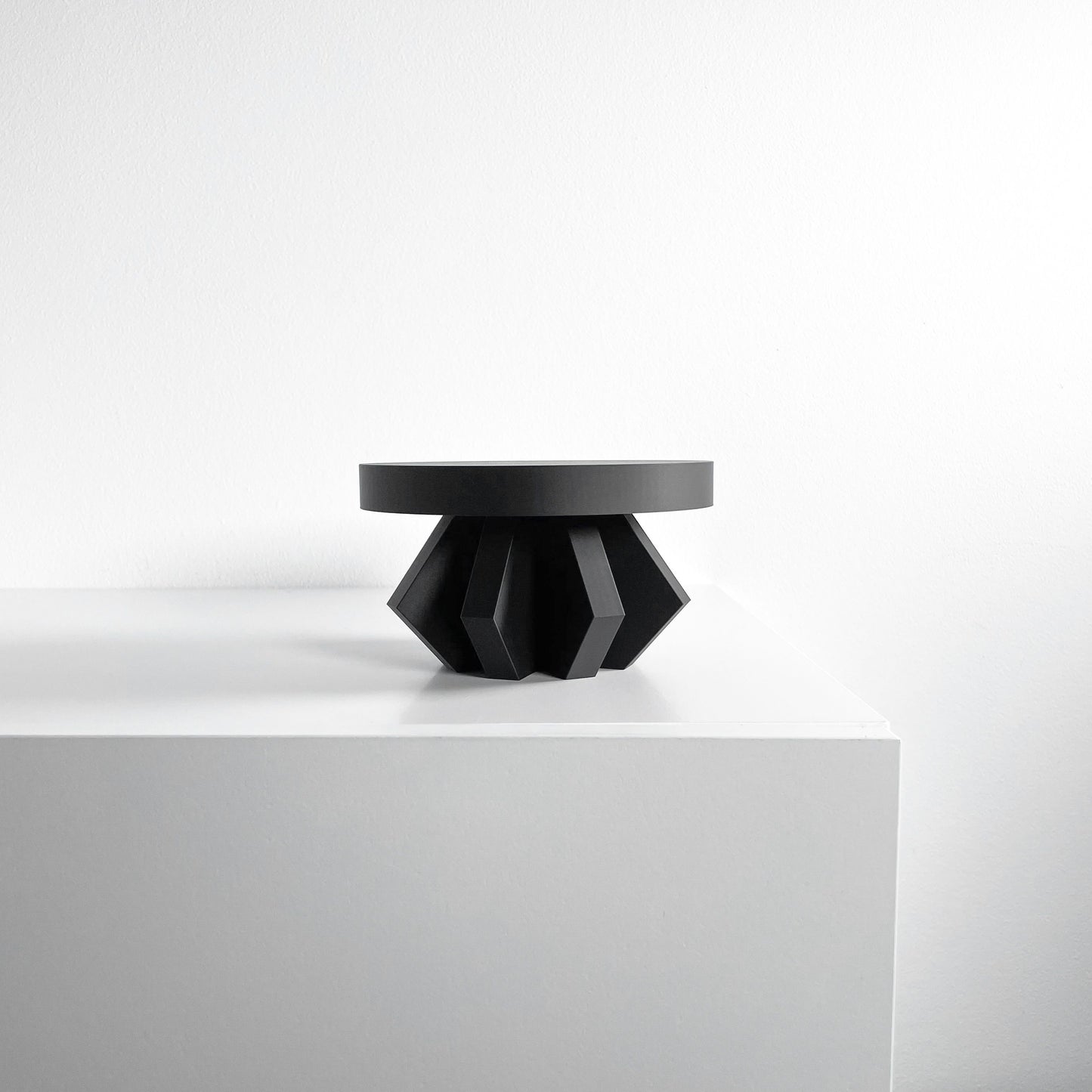 Plant Stand Pedestal, Indoor Planter Riser, Minimalist Centerpiece, Fractal Herbal Holder