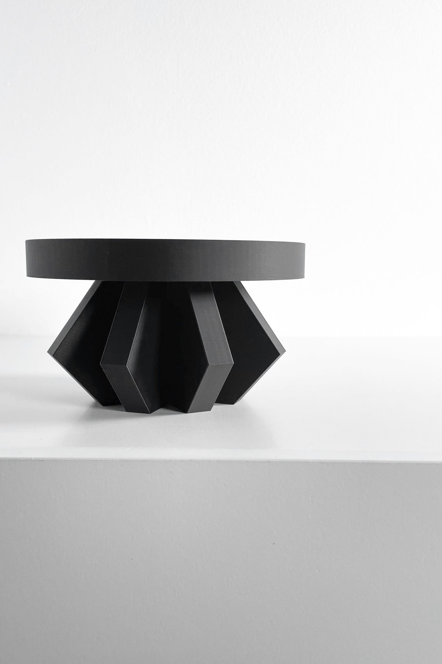 Plant Stand Pedestal, Indoor Planter Riser, Minimalist Centerpiece, Fractal Herbal Holder